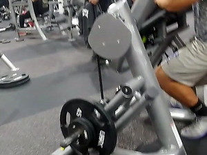 Young ebony spread out gym plunder